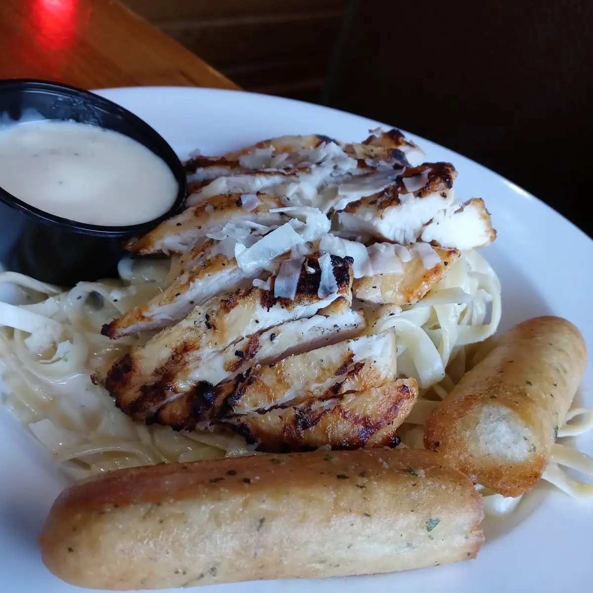 Chicken Fettuccine Alfredo with Broccoli