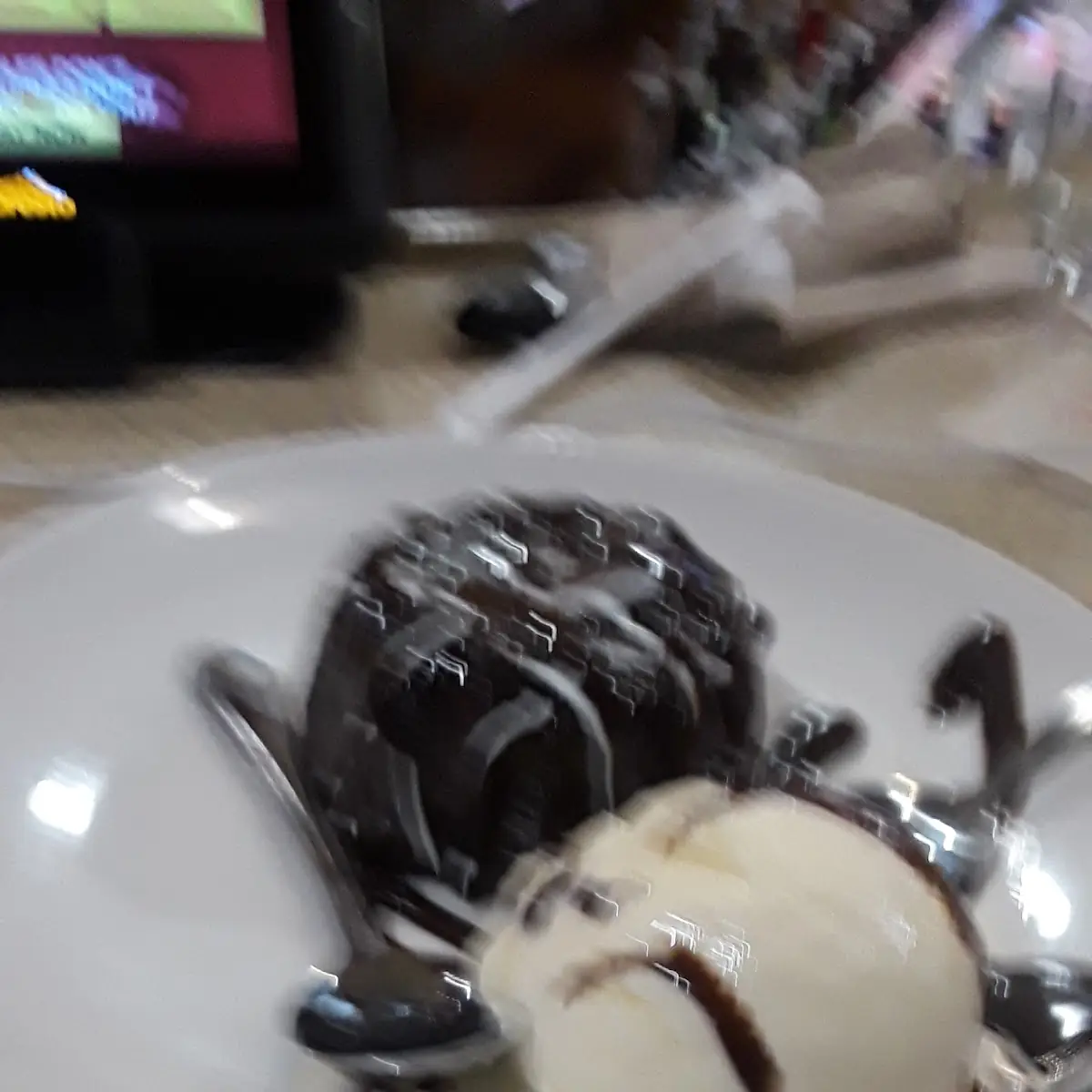 Molten Chocolate Cake and Ice Cream