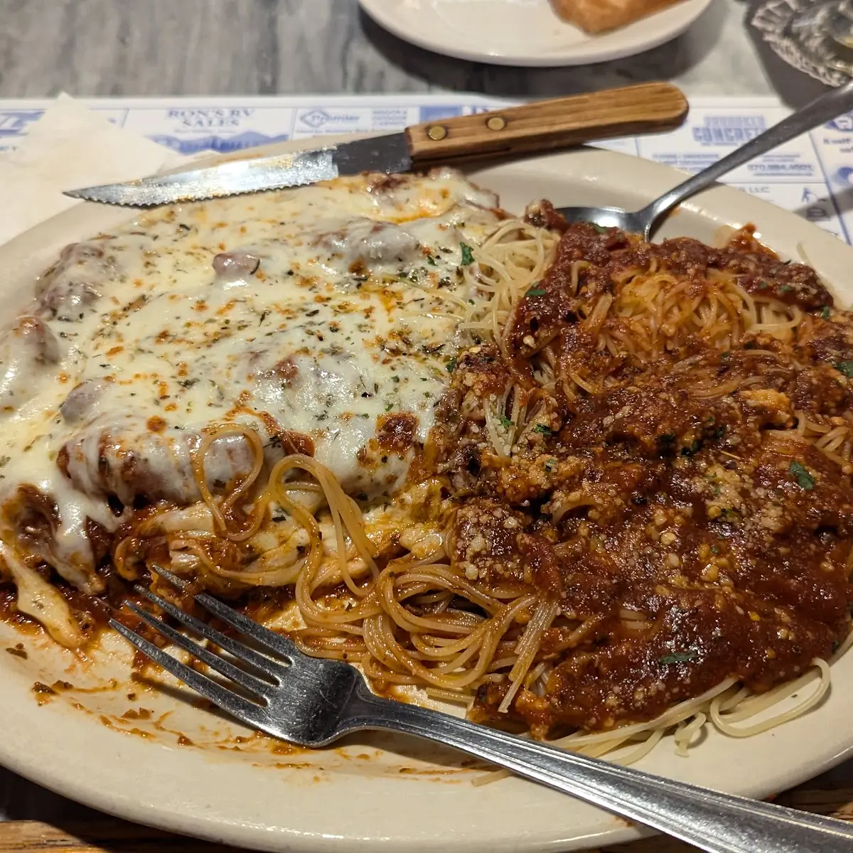 Chicken Parmesan with Angel Hair