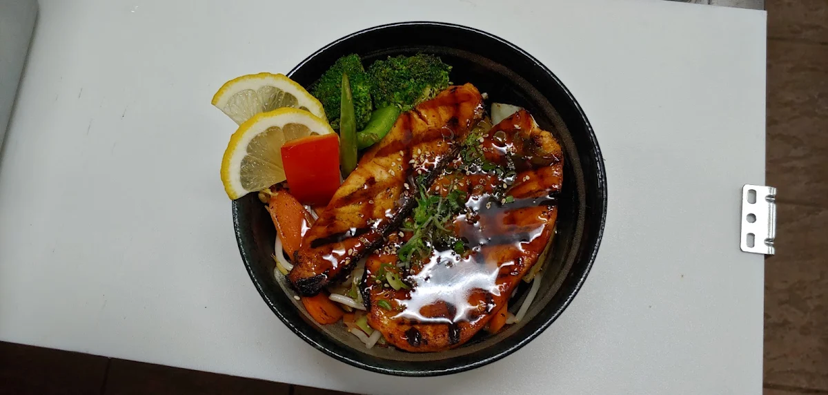 Salmon Teriyaki, On The Rice