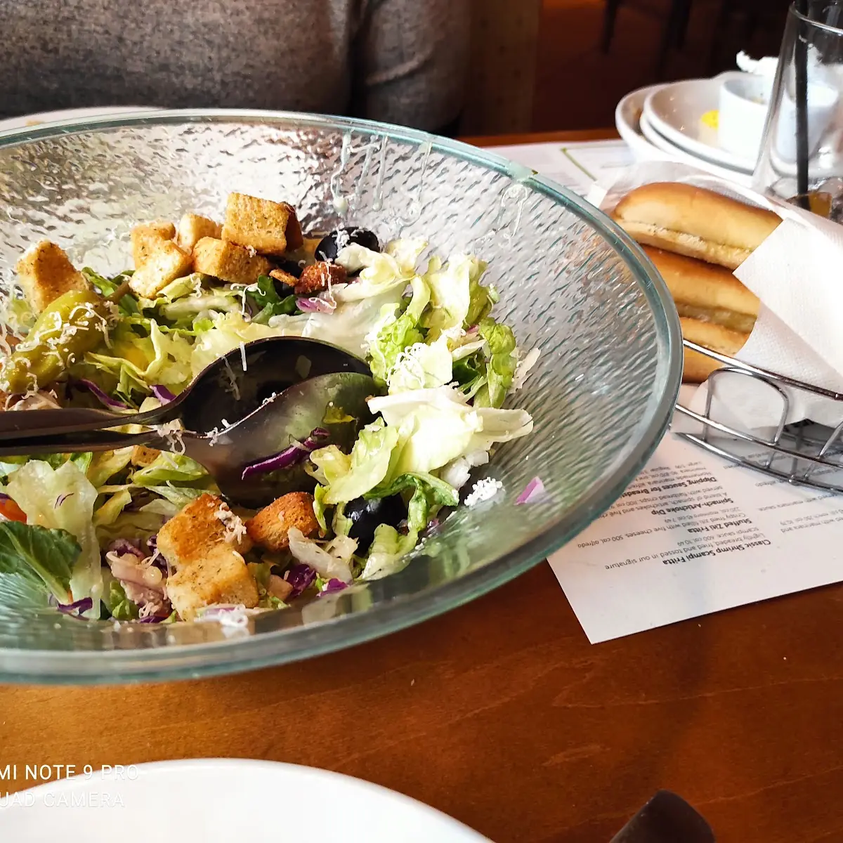 Salad and Bread Sticks