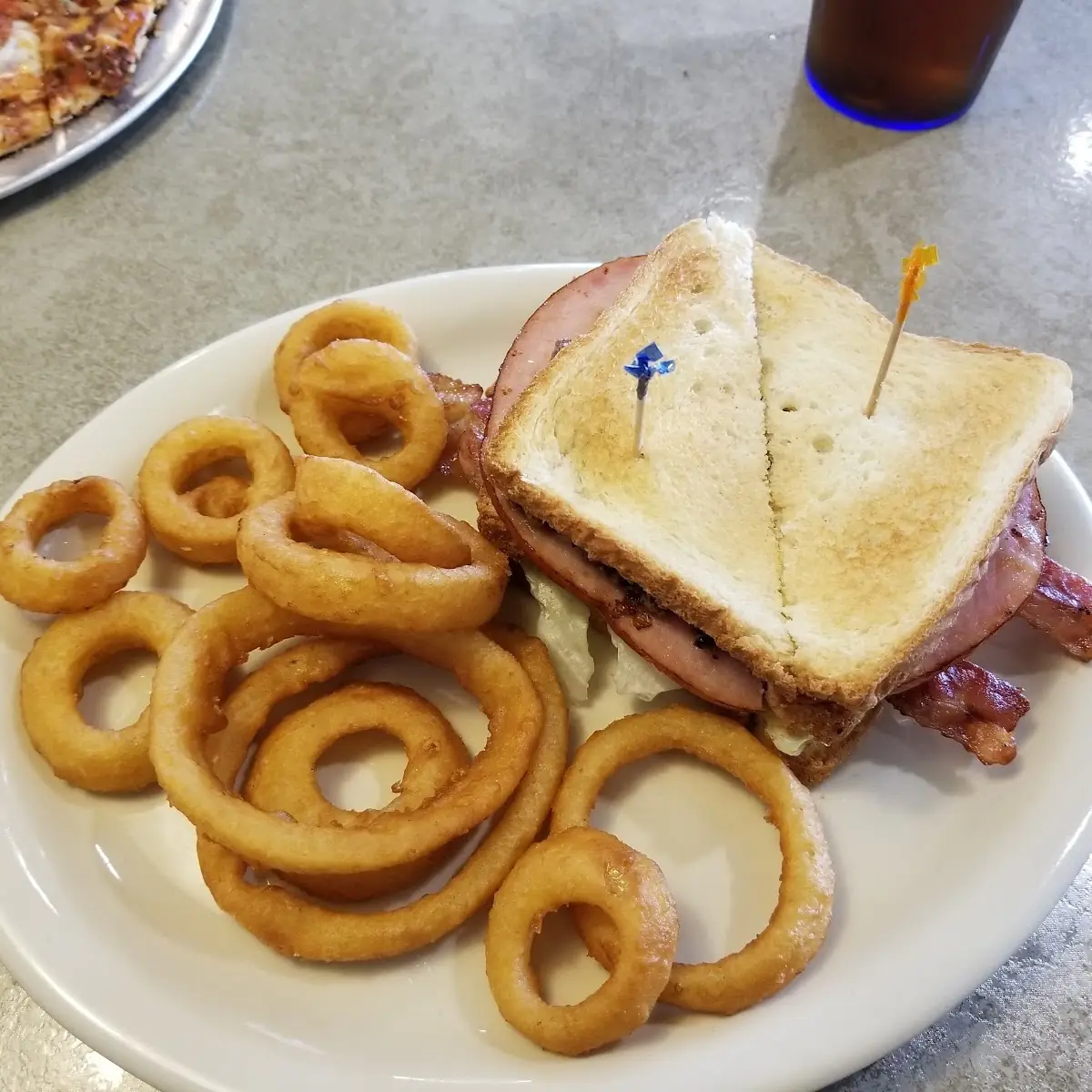 Snead with Onion Rings