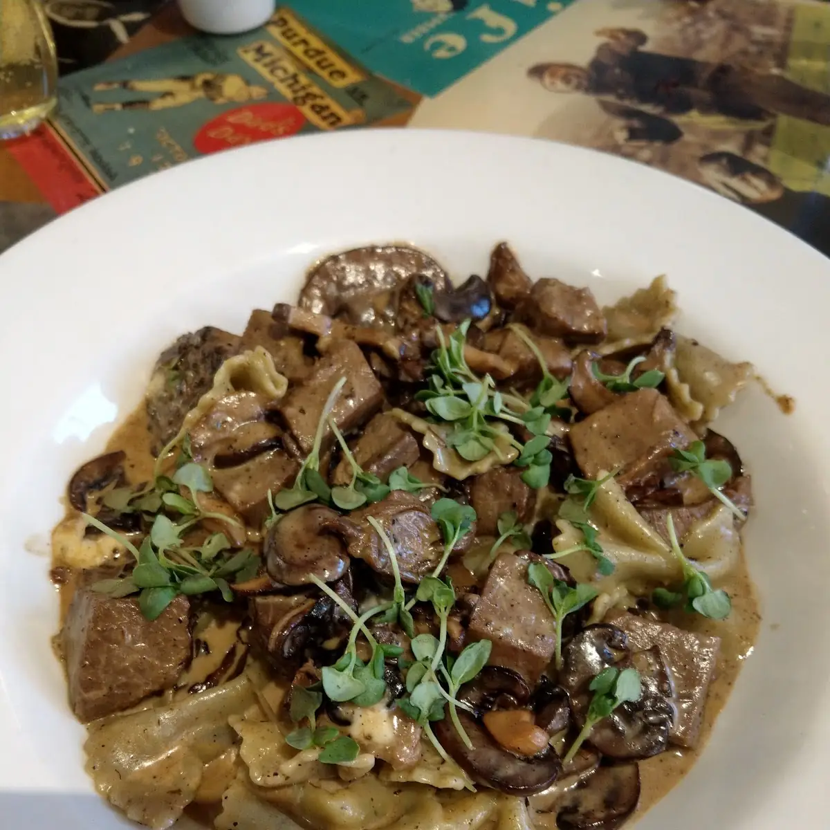Beef Tips and Mushroom Pasta
