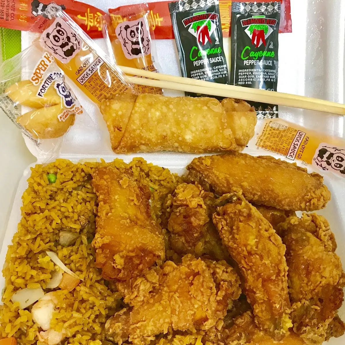 Chicken Wings w Shrimp Fried Rice