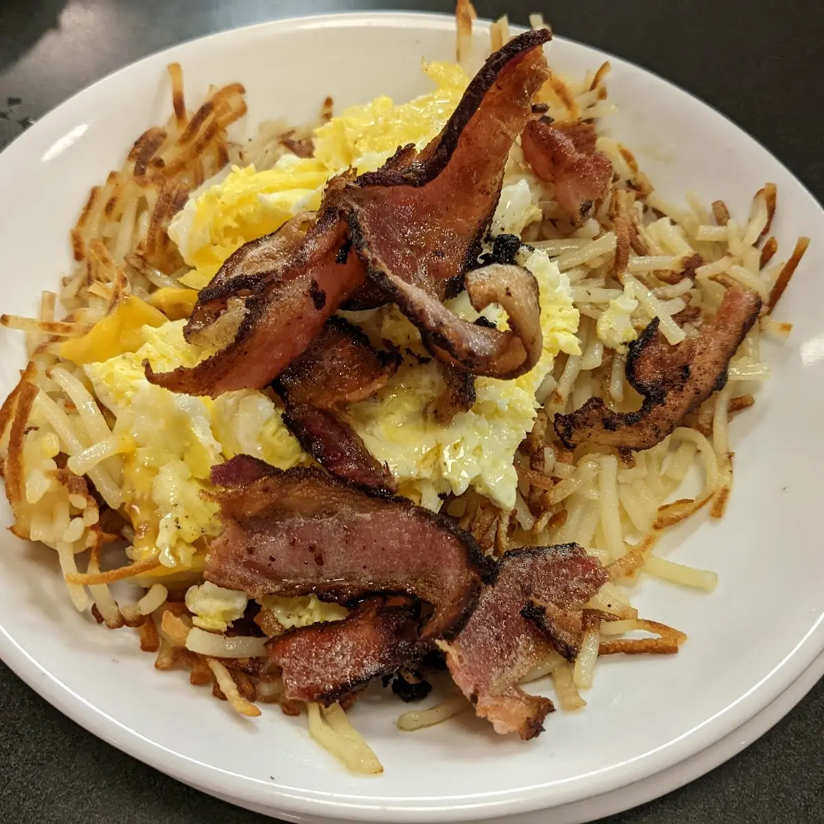 Bacon Egg & Cheese Hashbrown Bowl