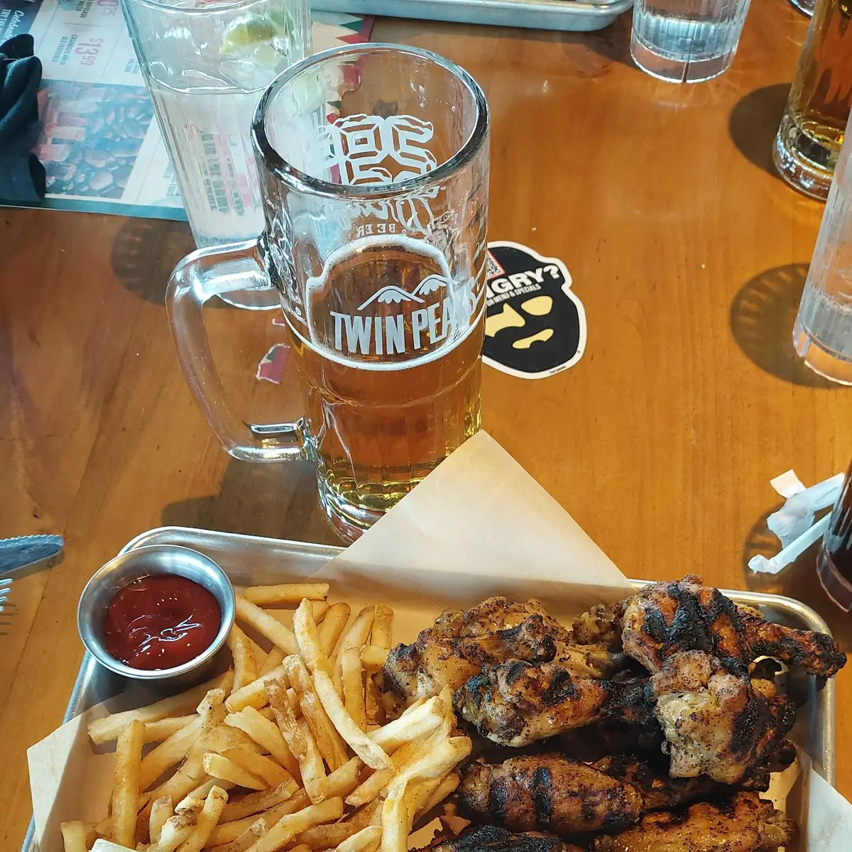 Grilled and Smoked Wings and Fries