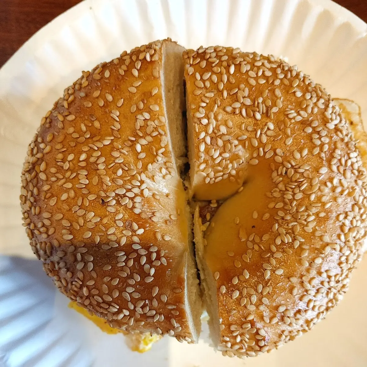Bacon Egg and Cheese on Sesame Bagel