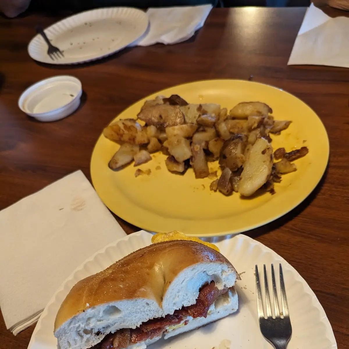 Breakfast Sandwich and Home Fries