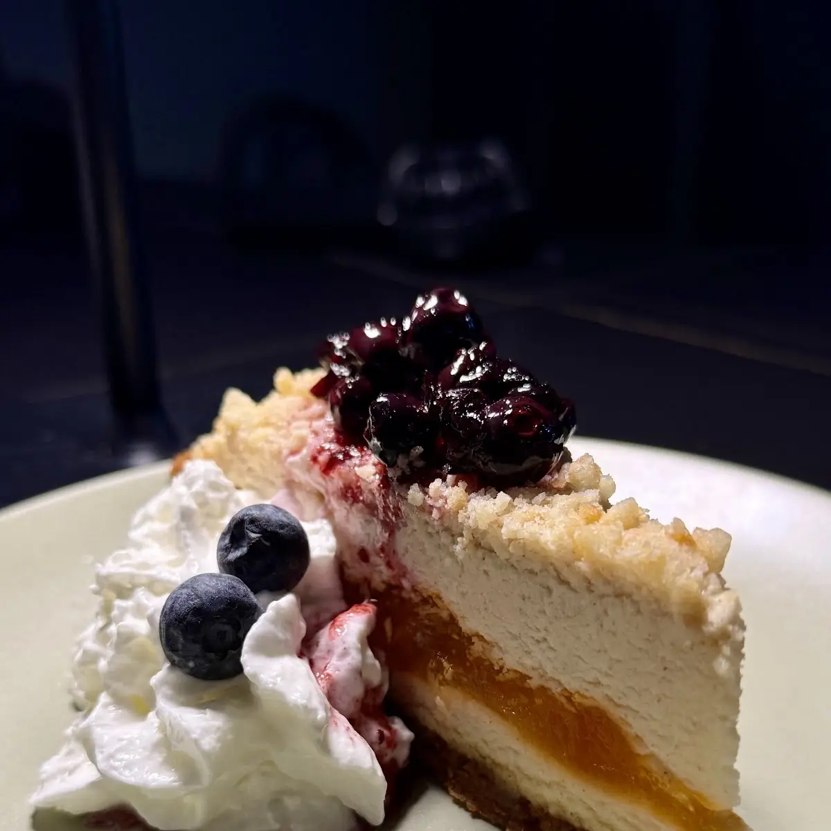 Hot Honey Peach Cheesecake