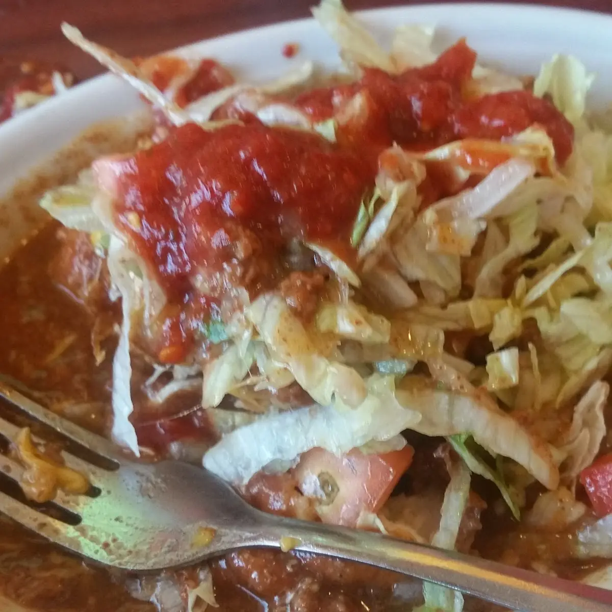Stuffed Sopapilla with Red Chile