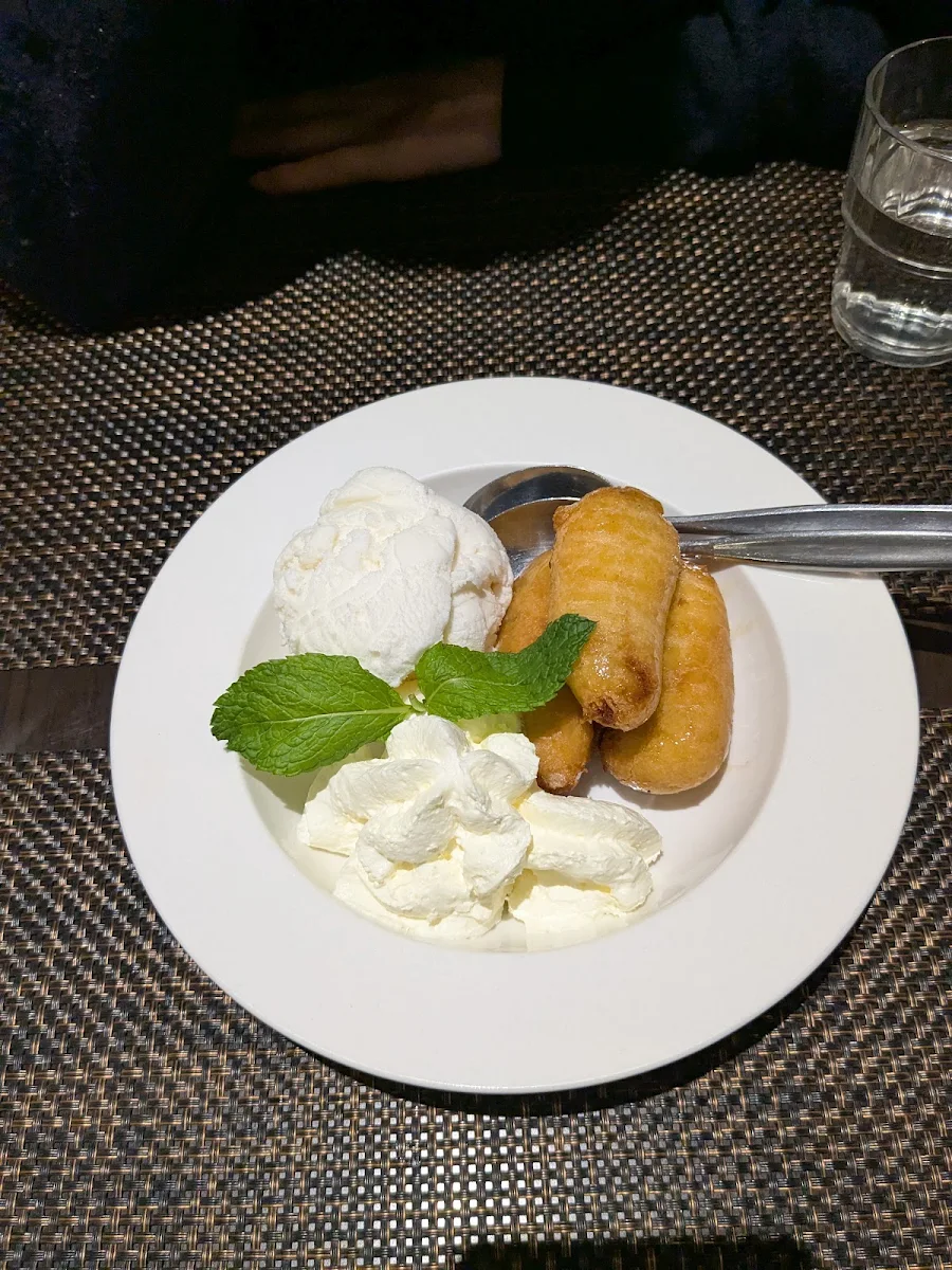 Deep Fried Banana with Coconut Ice Cream, Wild Ginger Thai