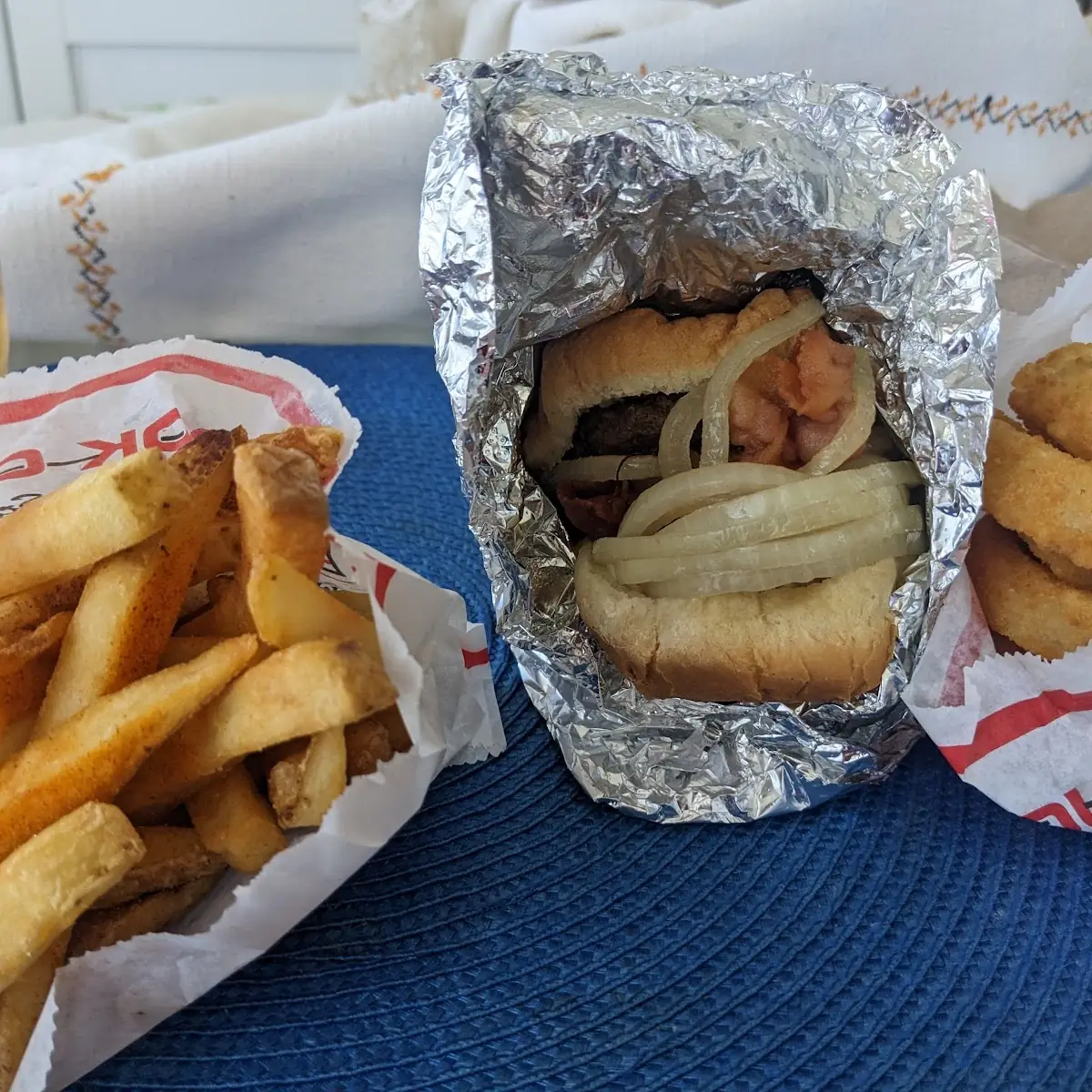 Cajun Fries Bacon Cheeseburger Onion Rings