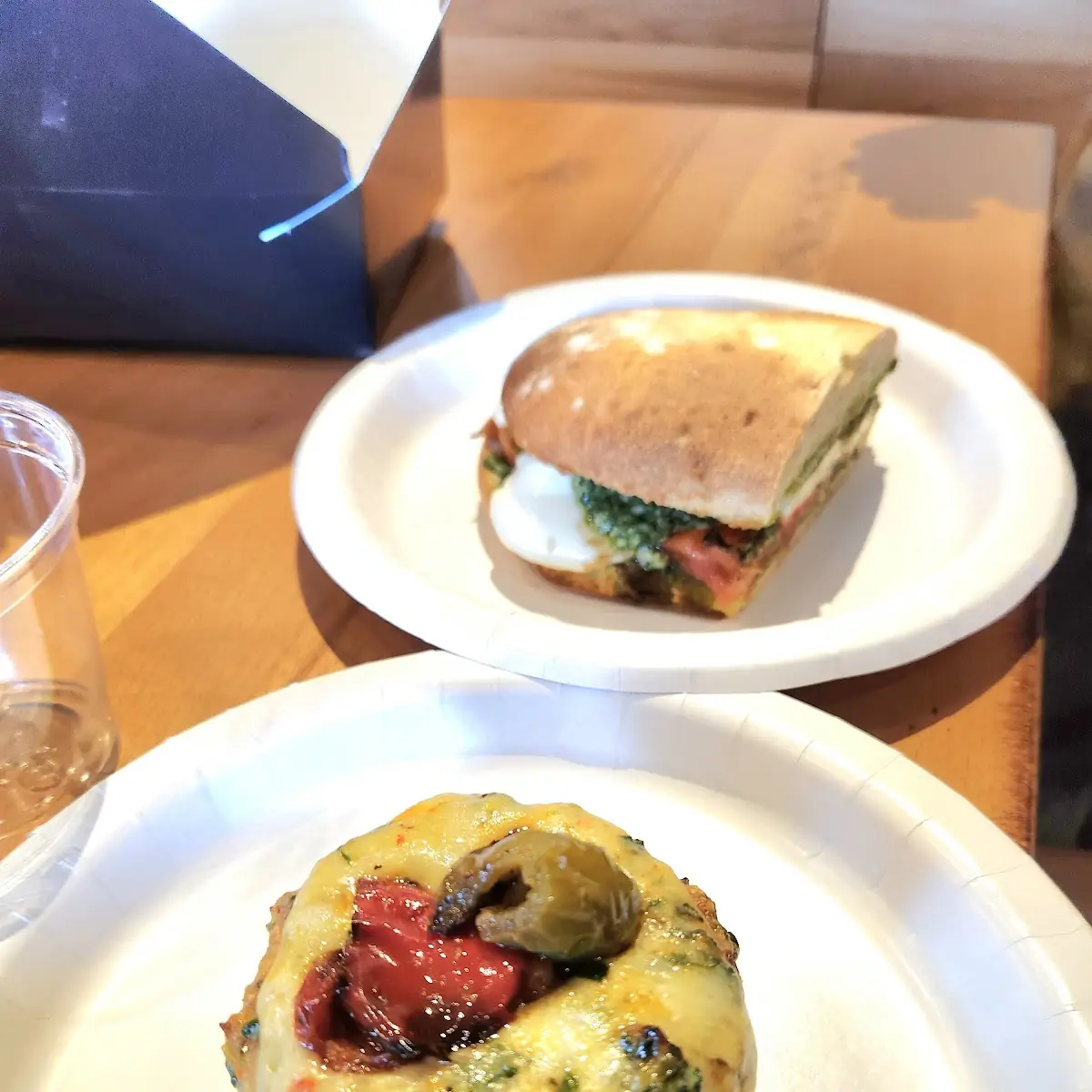 Mykonos Cupcake and Caprese Sandwich