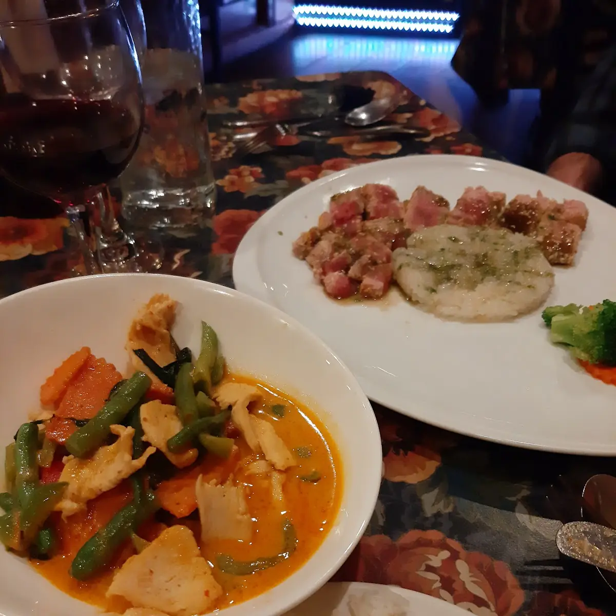 Red Thai Curry and Seared Ahi Tuna