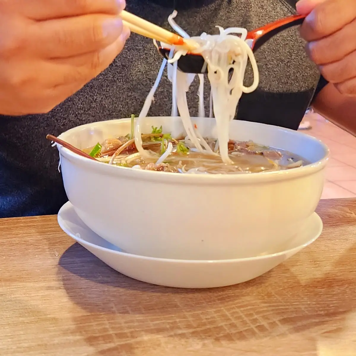 13 Ribeye Steak & Tendon Pho Tai Gan