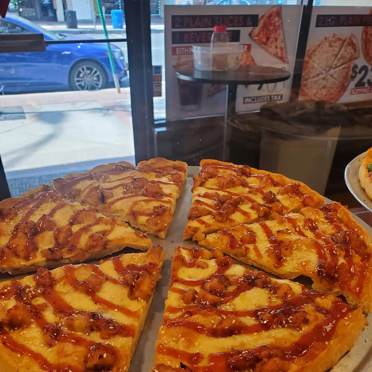Square BBQ Chicken Pizza