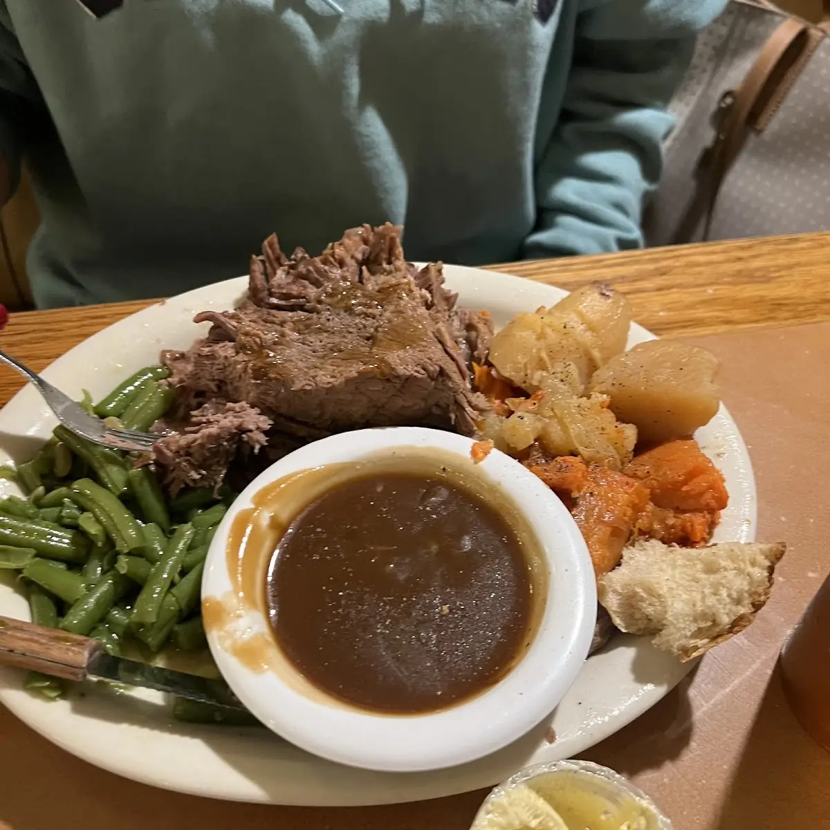 Pot Roast with Roasted Vegetables Dinner Roasted Vegetables & Chicken Fried Steak
