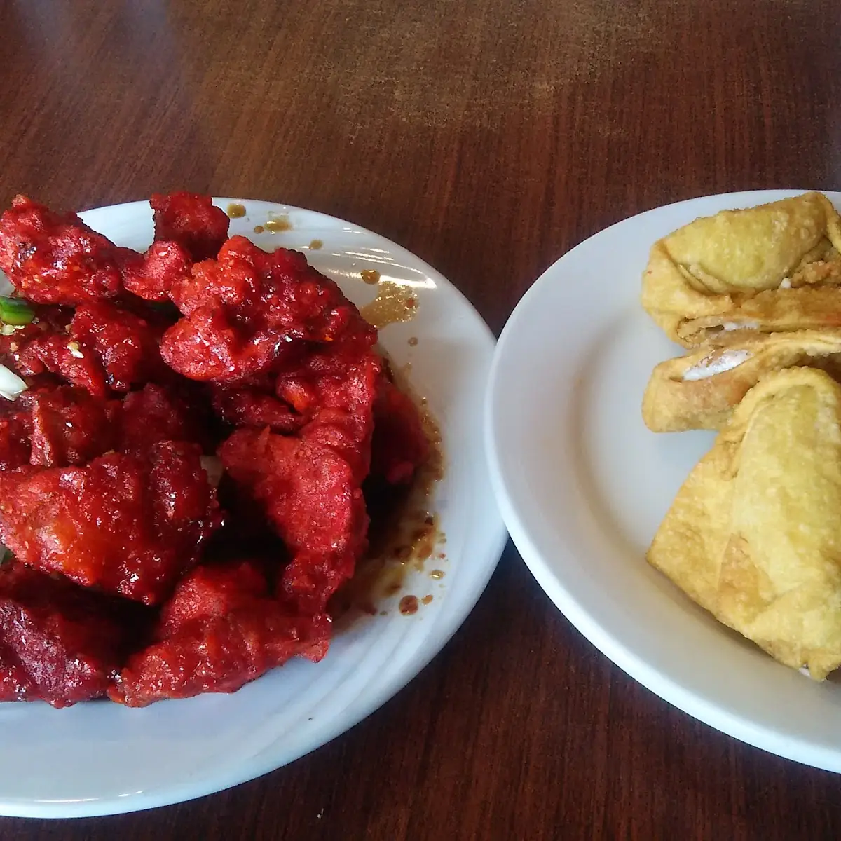 Chicken 65 and Home-Made Crab Rangoon