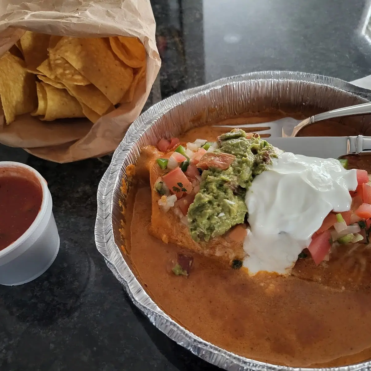 Pollo a La Crema Burrito