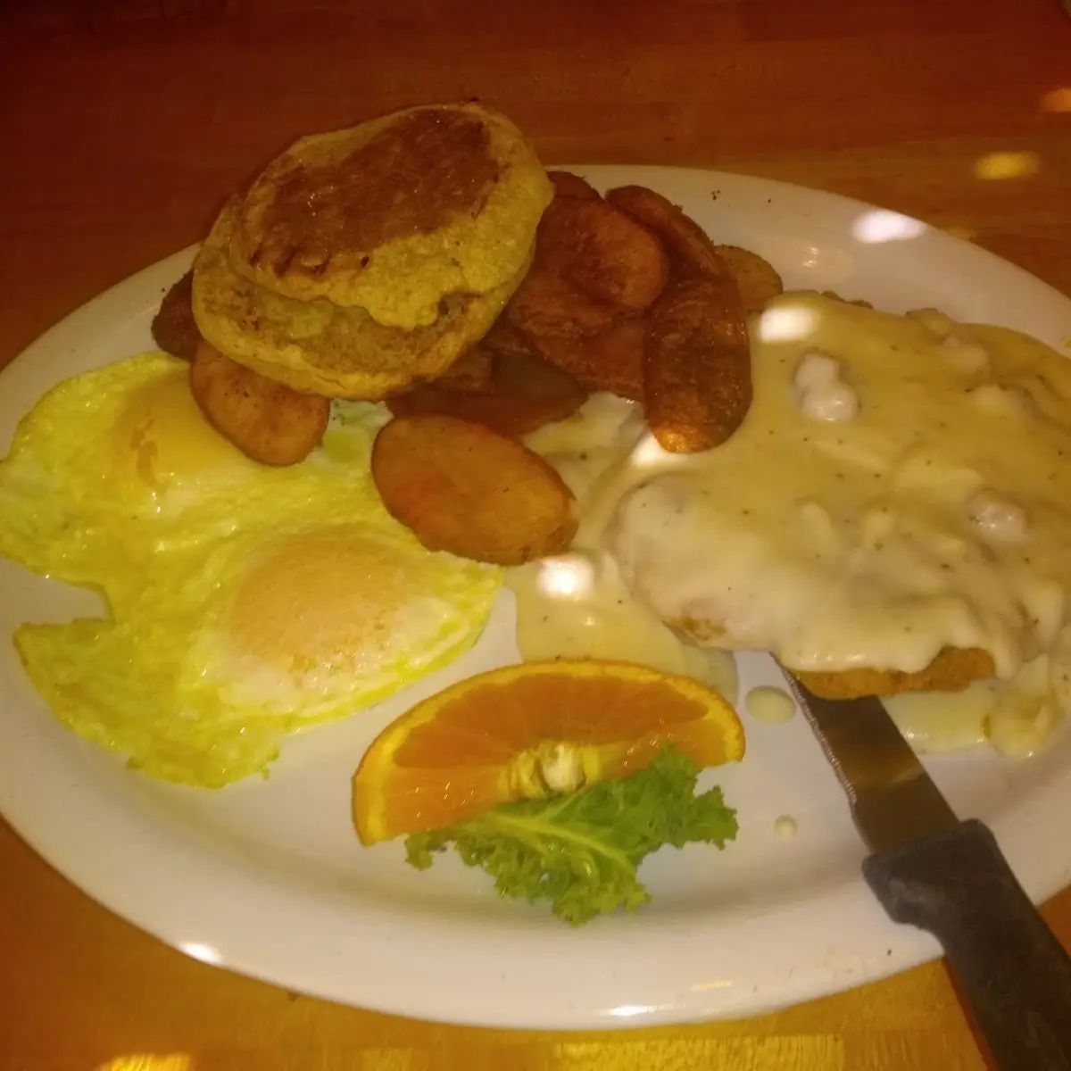 Chicken Fried Steak and Eggs