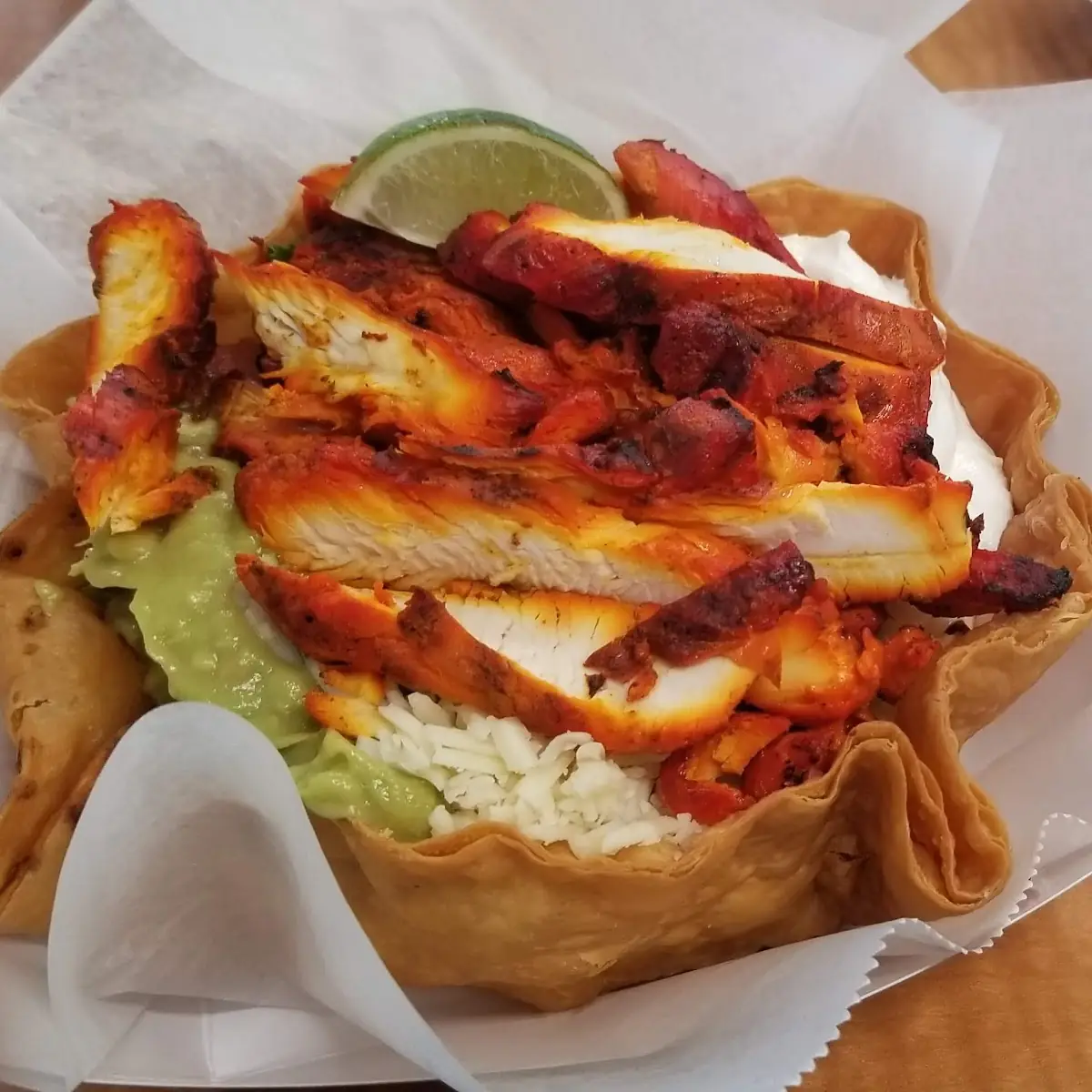 Hard Shell Chicken Tostada