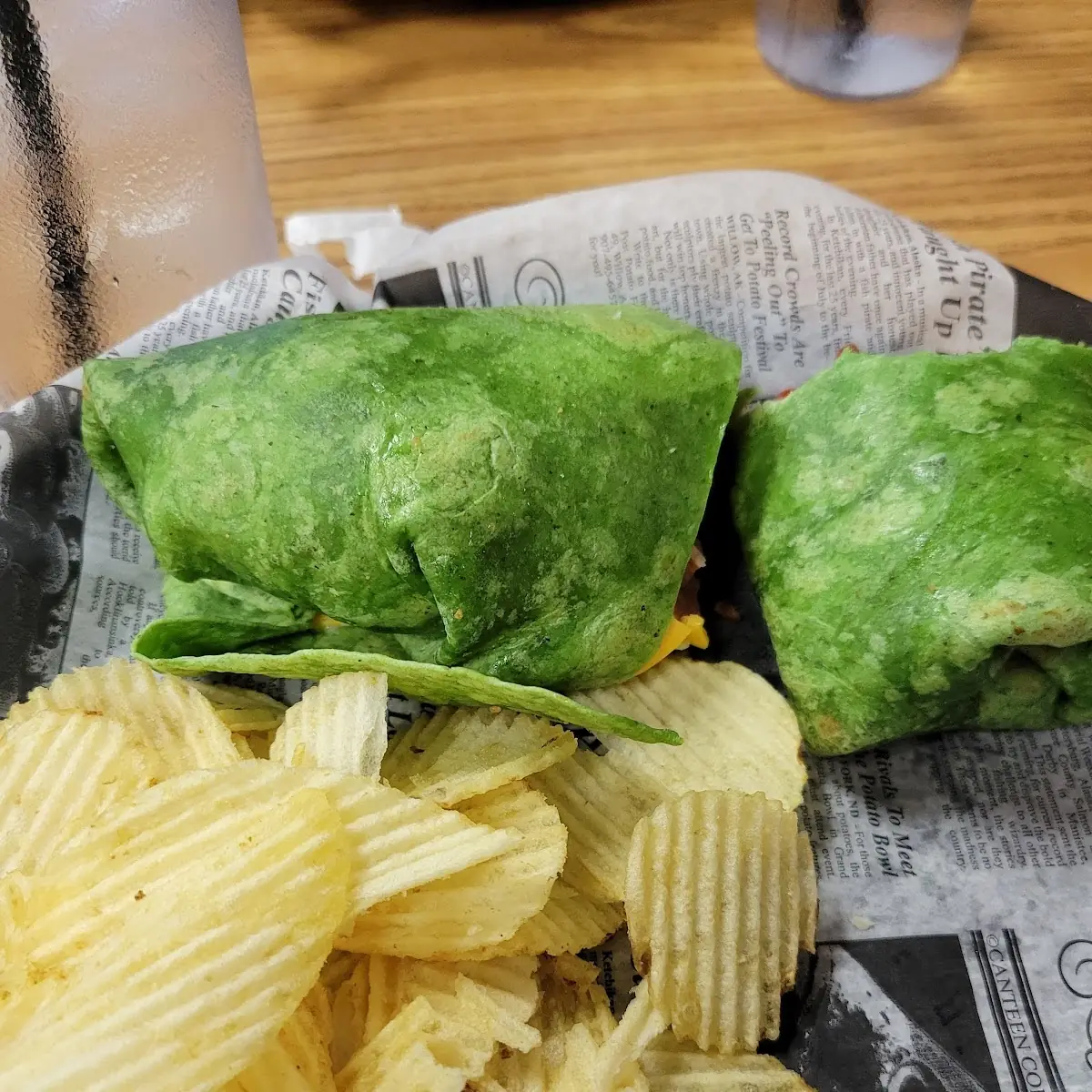 Fried Chicken Spinach Wrap