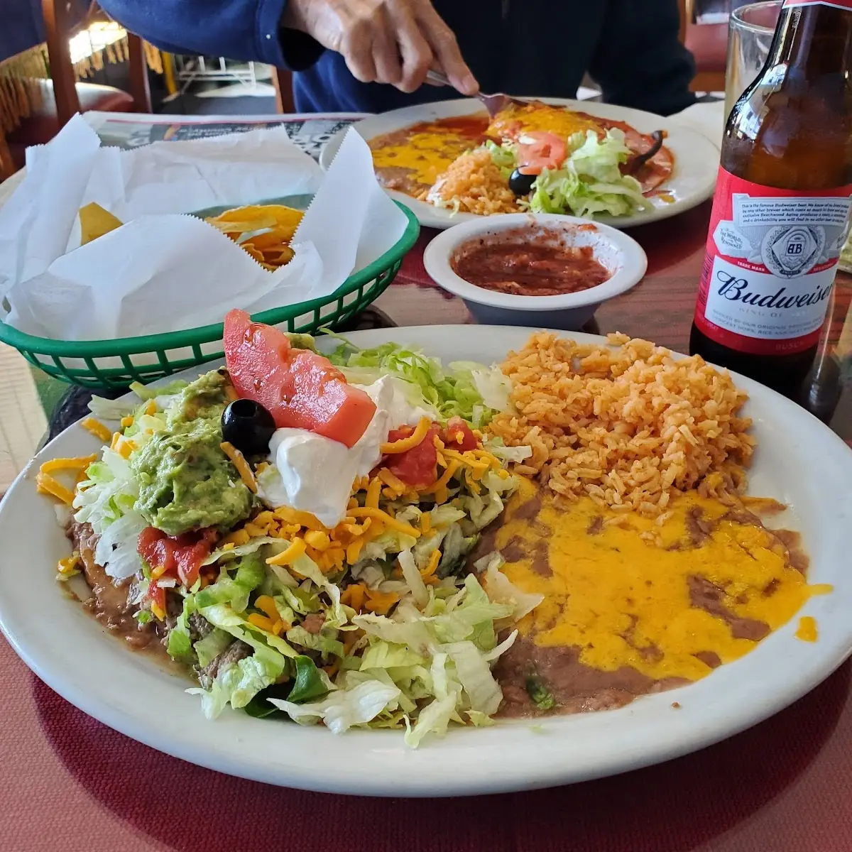 Chicken Taco and Cheese Enchilada