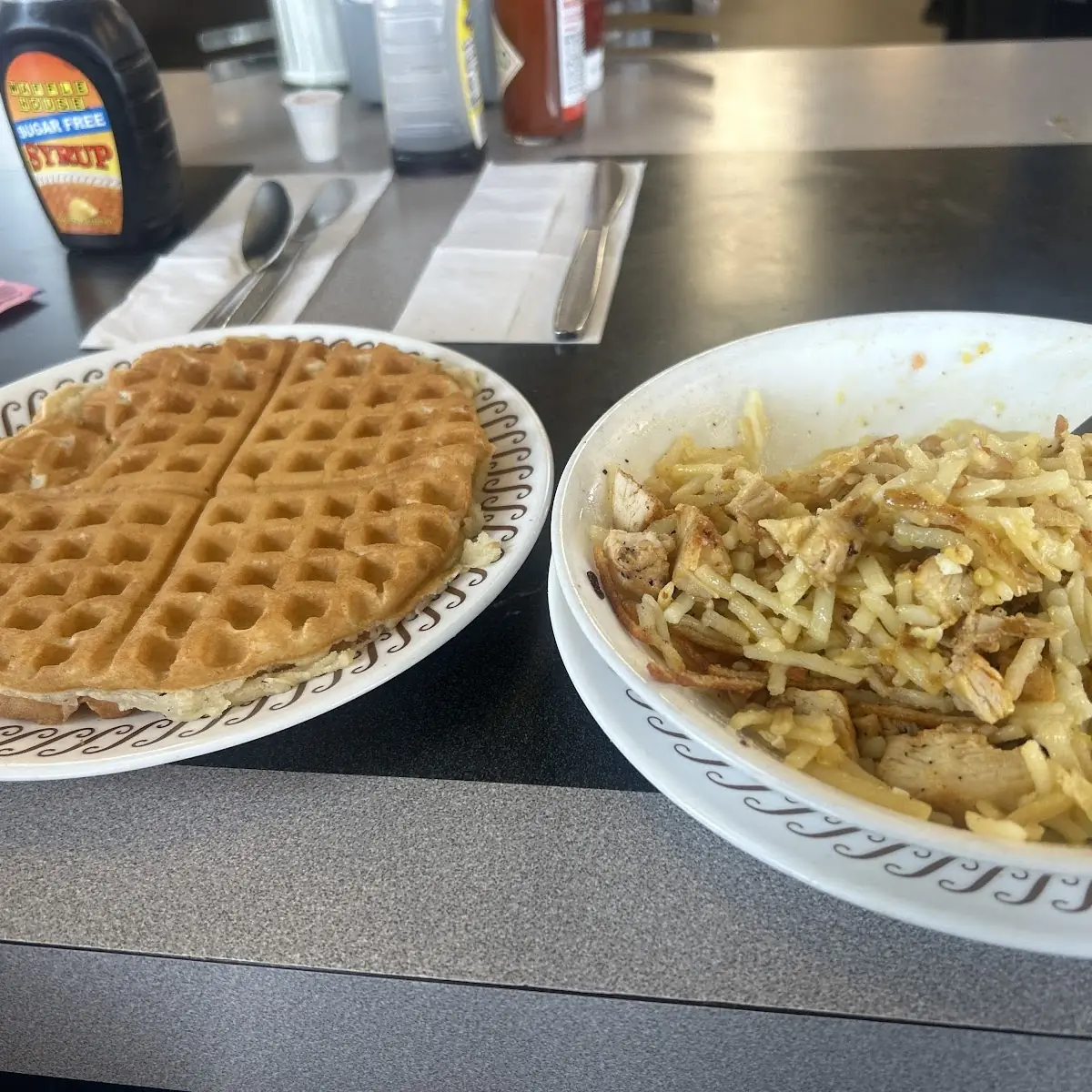 Chicken Melt Hash-Brown Bowl