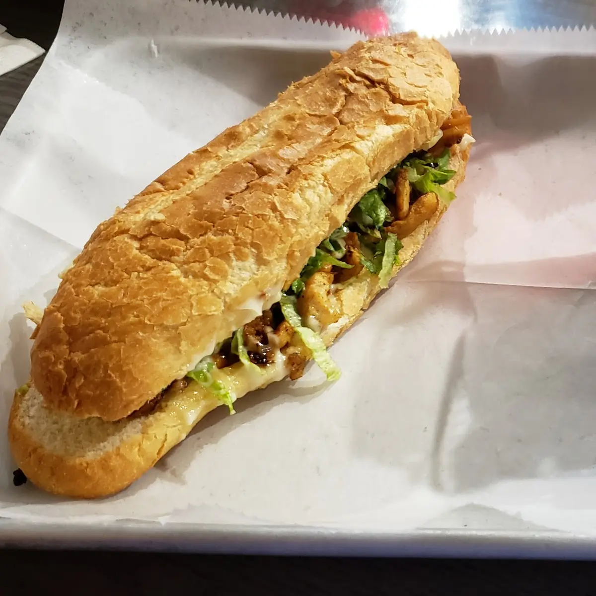 Grilled Chicken Torta with Tater Tots