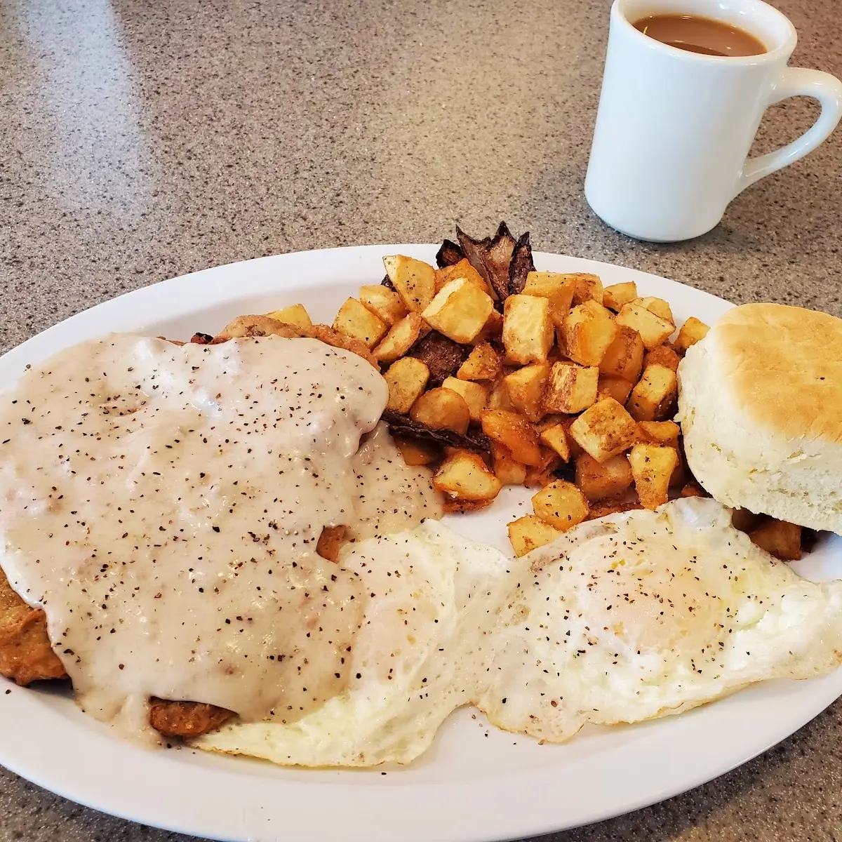 Chicken Fried Steak and Eggs