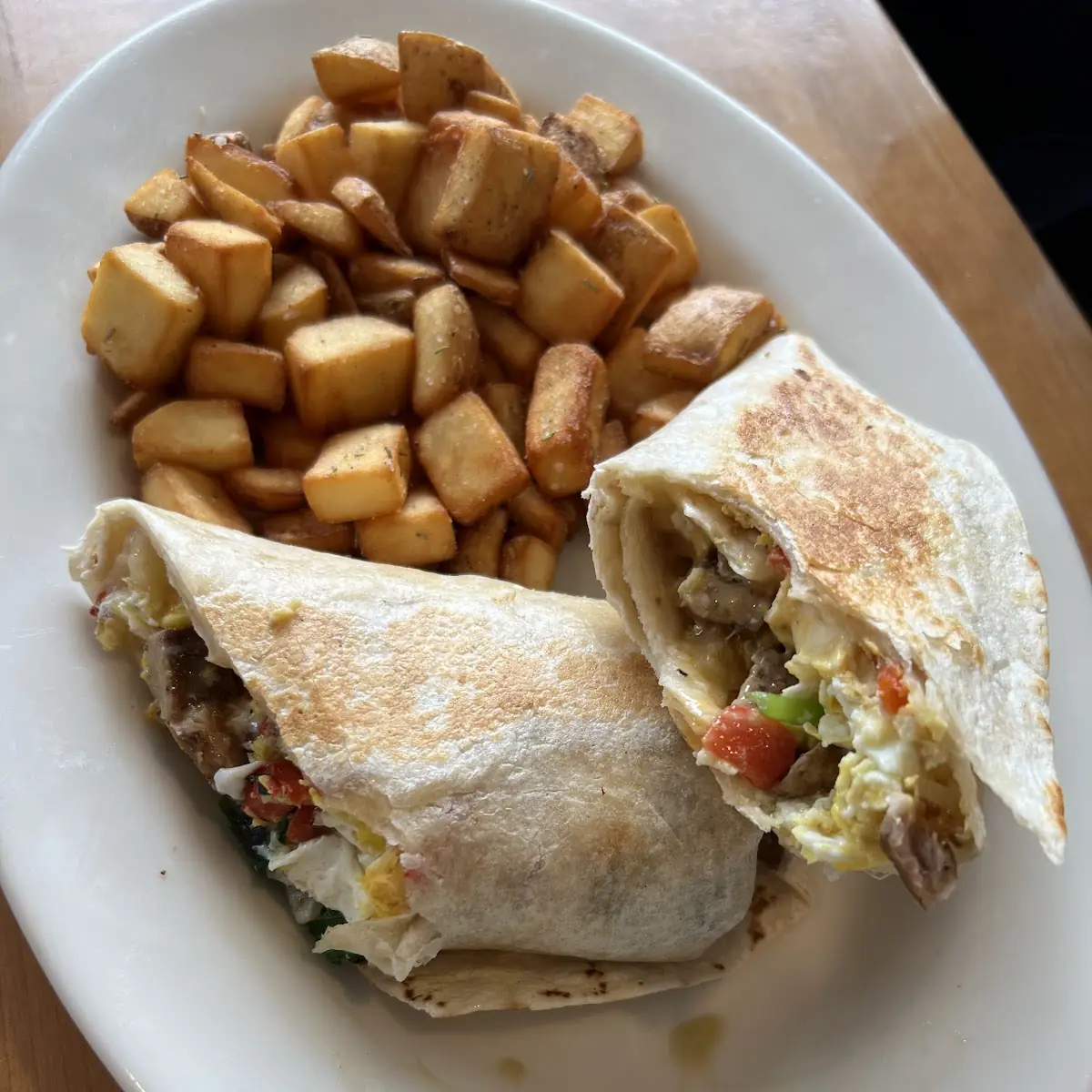Breakfast Burrito with Roasted Potatoes
