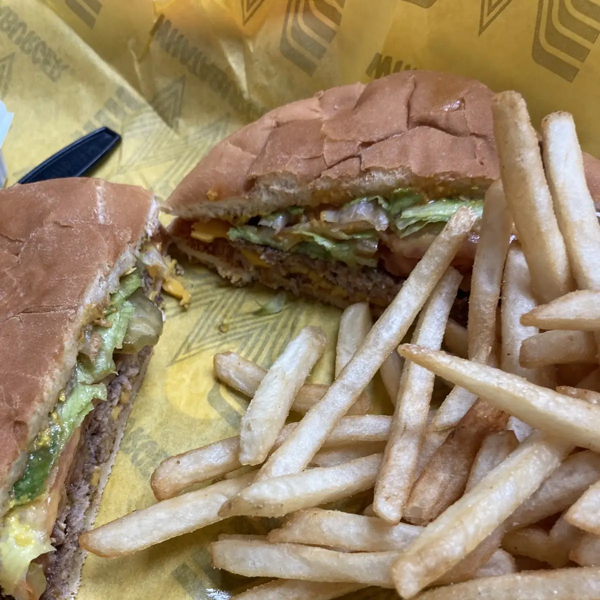 Cheese Burger and Fries