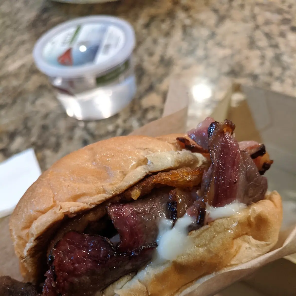 Quarter Pound Chopped Brisket Sandwich