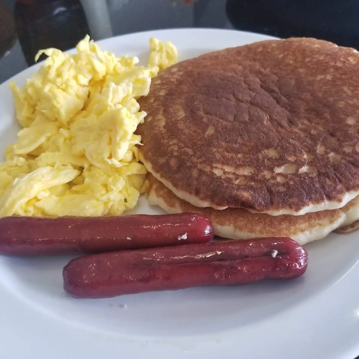 Buttermilk Pancakes & Scrambled Eggs