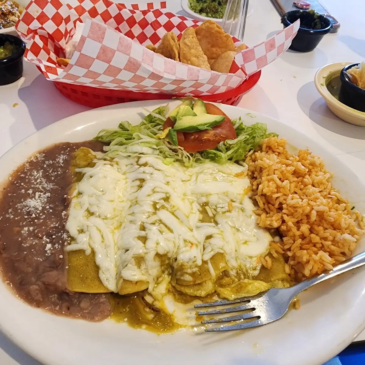 Green Enchilada Plate