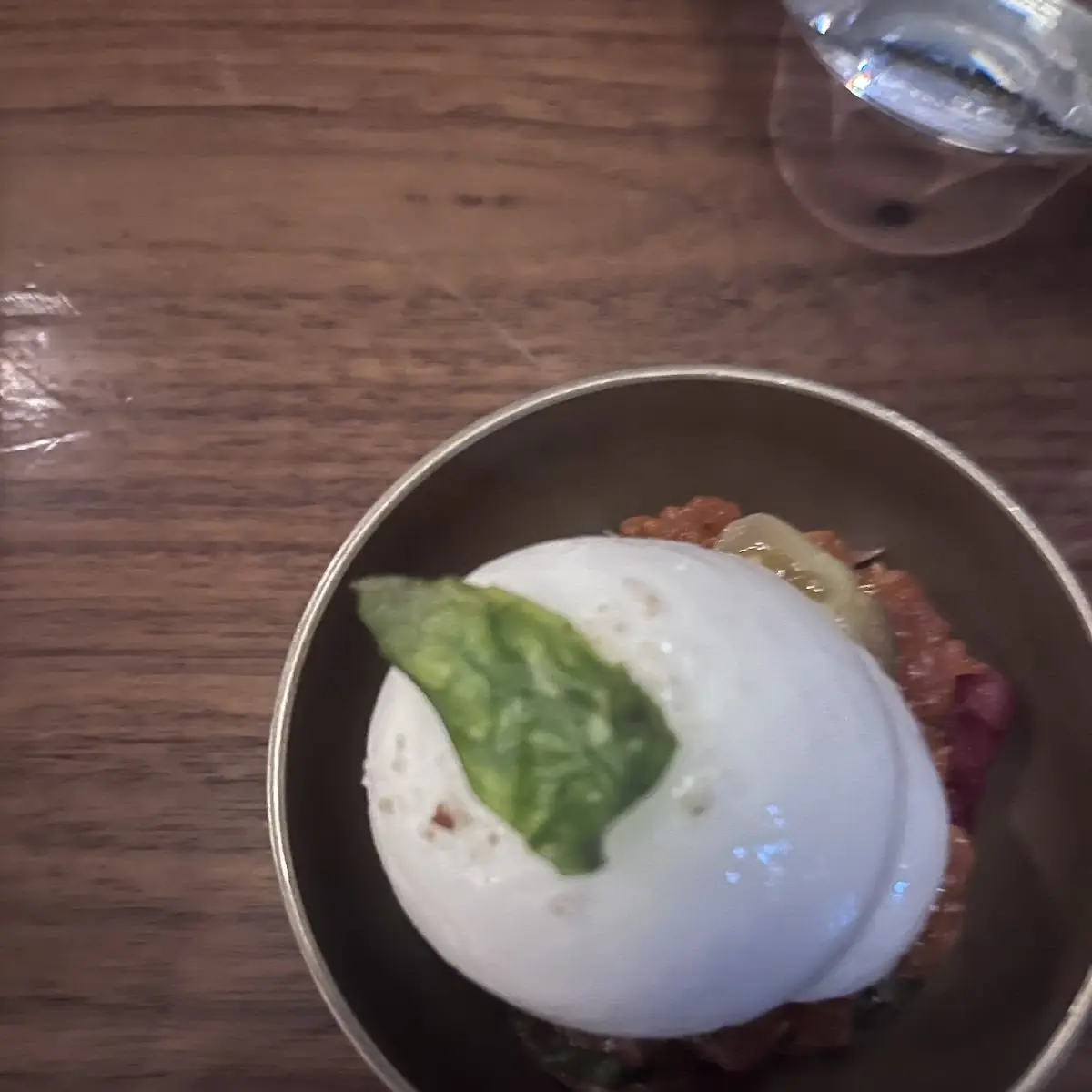Hwe Muchim Steelhead Trout Minari Tomato Basil Foam