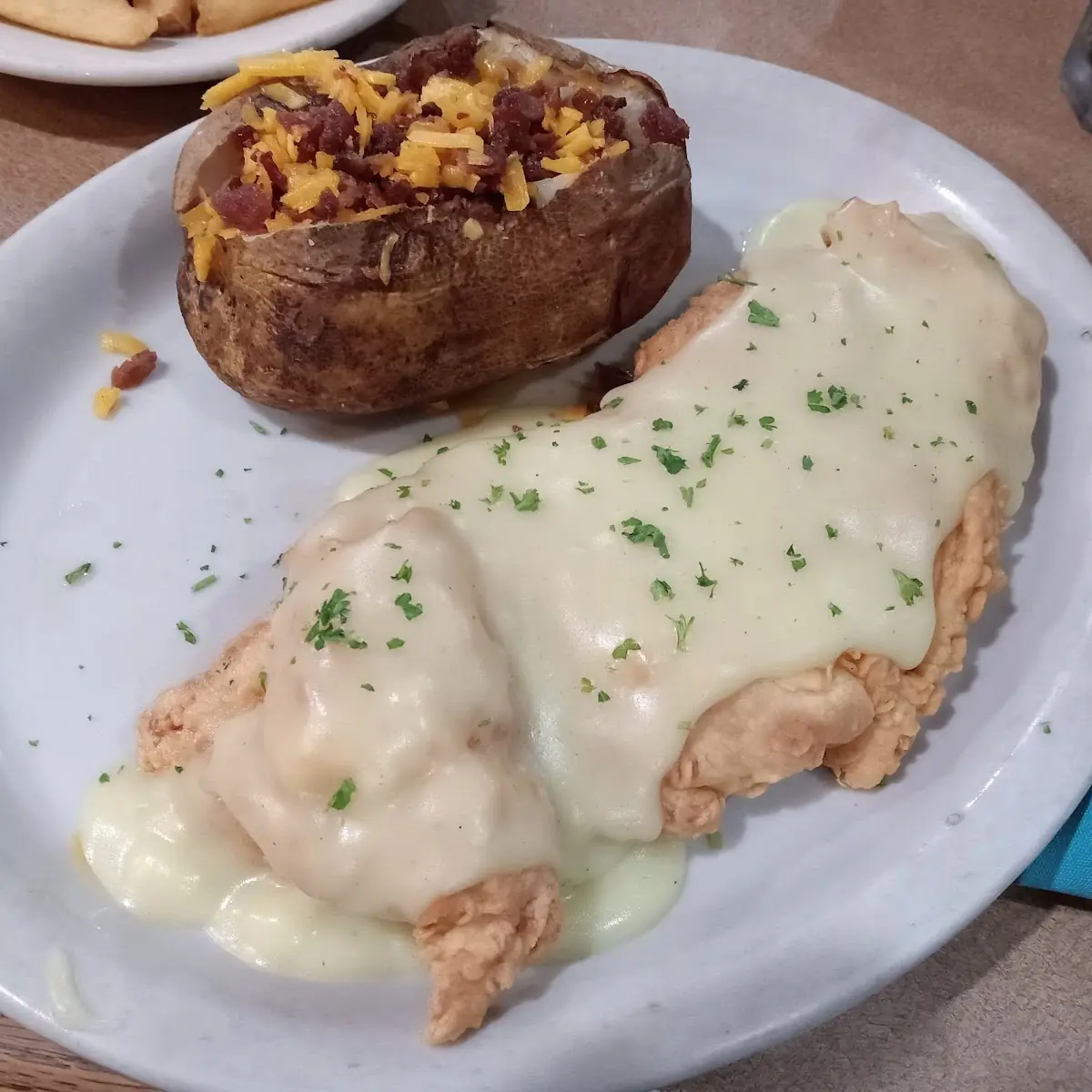 Chicken Fried Steak and Baked Potato
