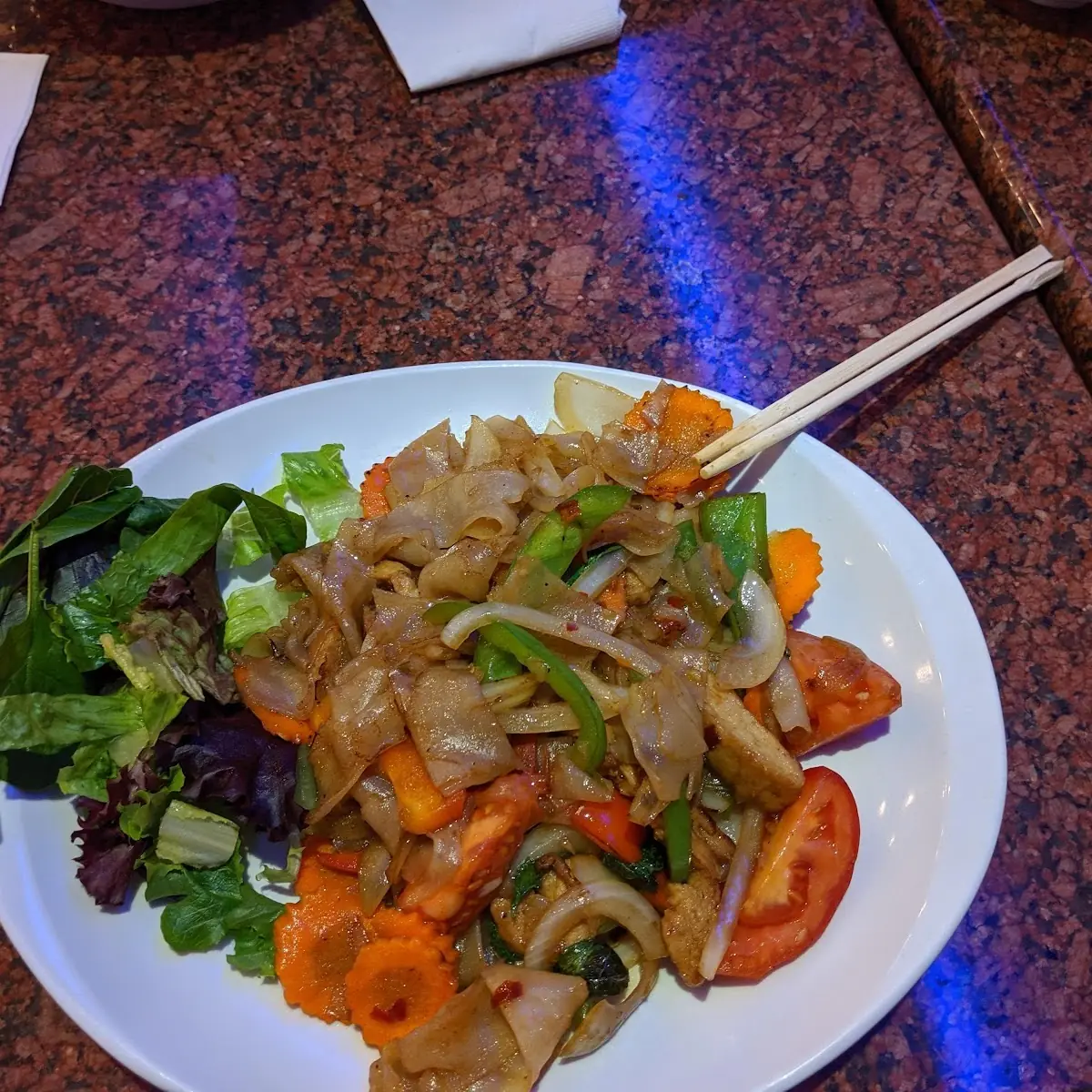 Vegan Chicken Drunken Noodles