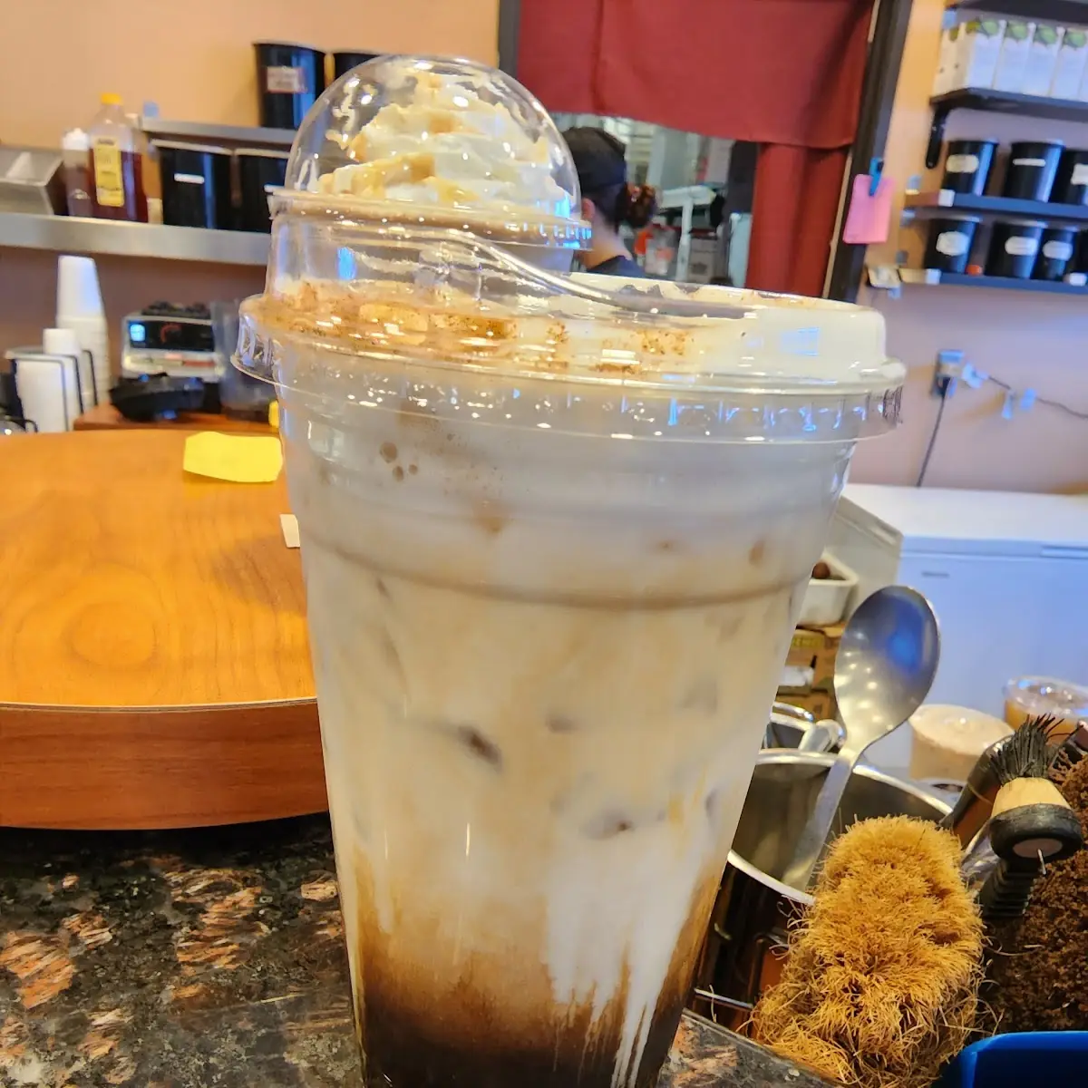 Salted Caramel Latte with Oatmilk