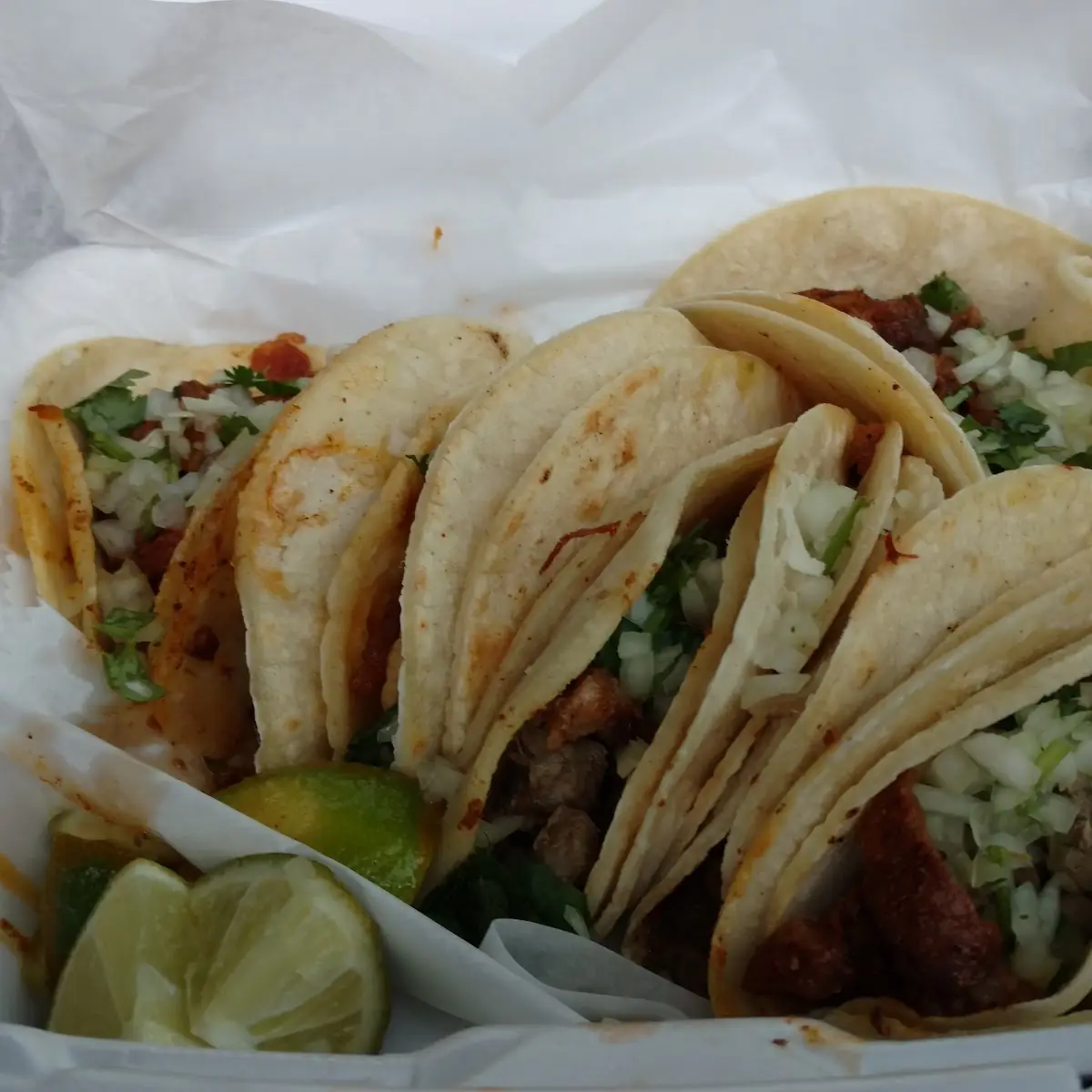 Assorted Meat and Shrimp Tacos