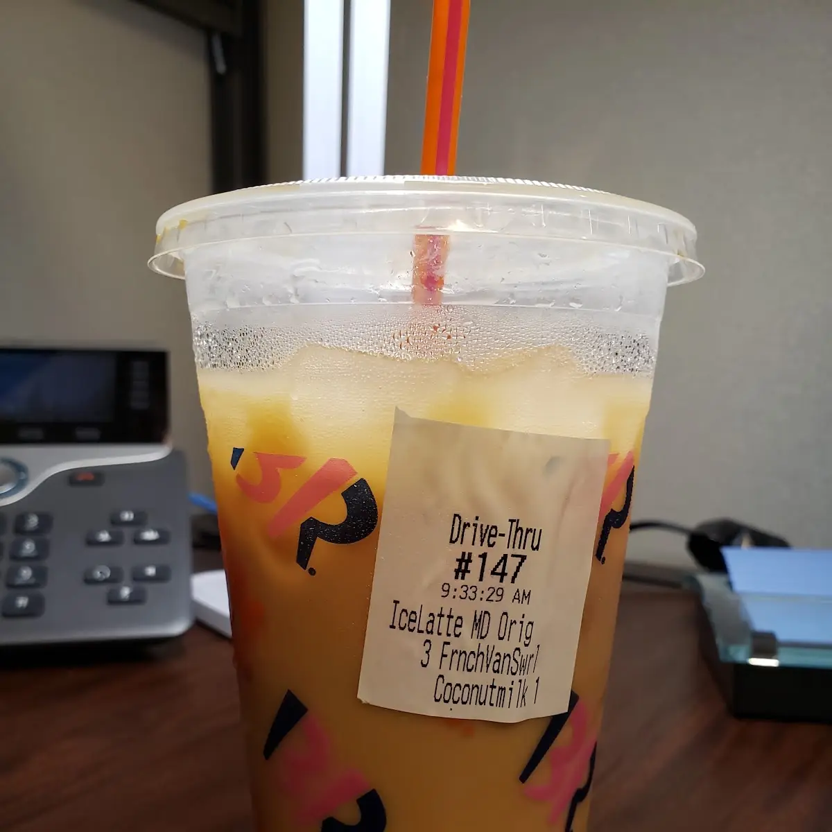 French Vanilla Latte with Coconut Milk