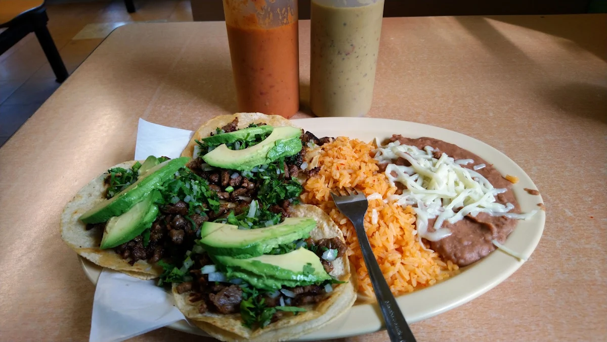 Steak Tacos with Everything and Avocado Slices