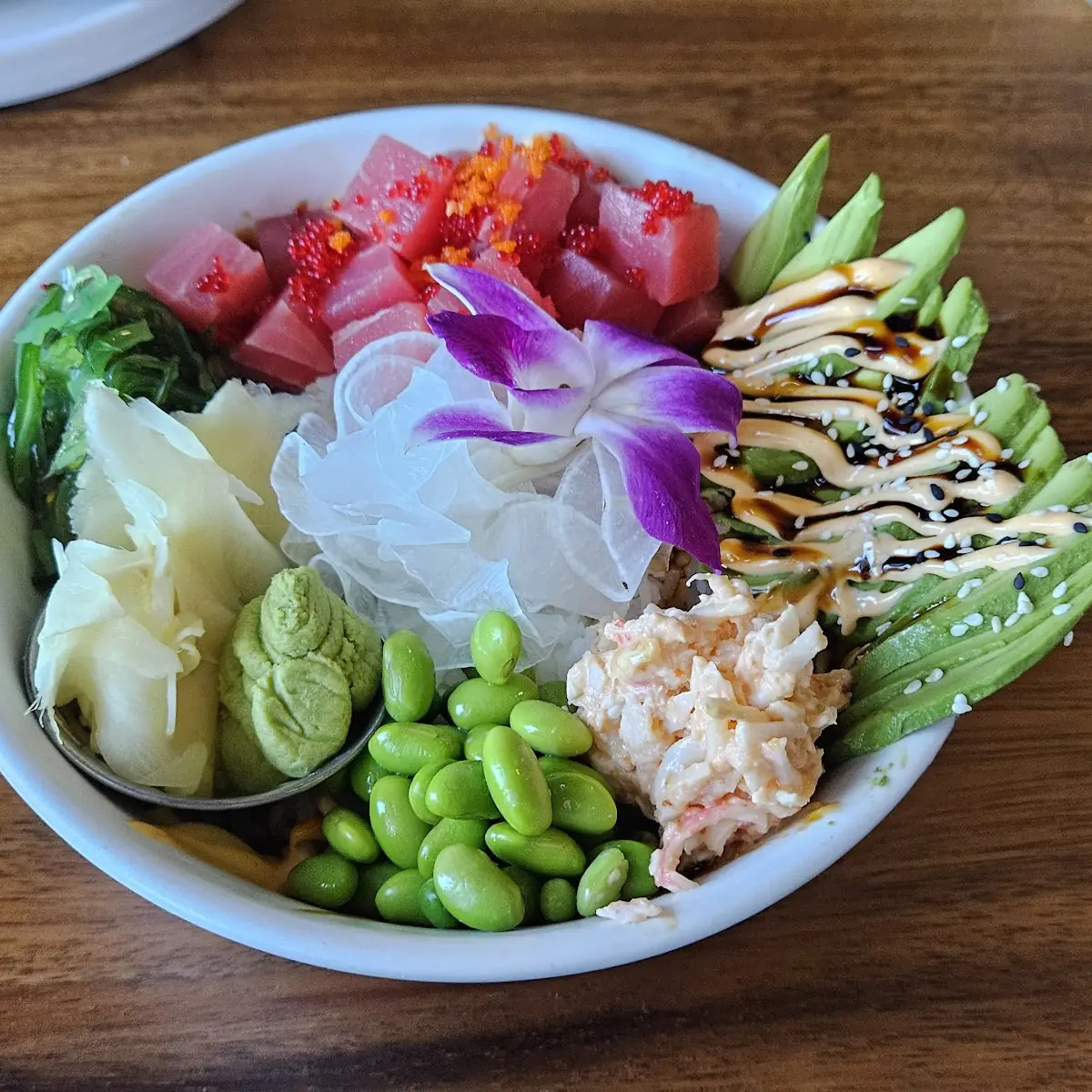 Poke Bowl with Ahi and Crab