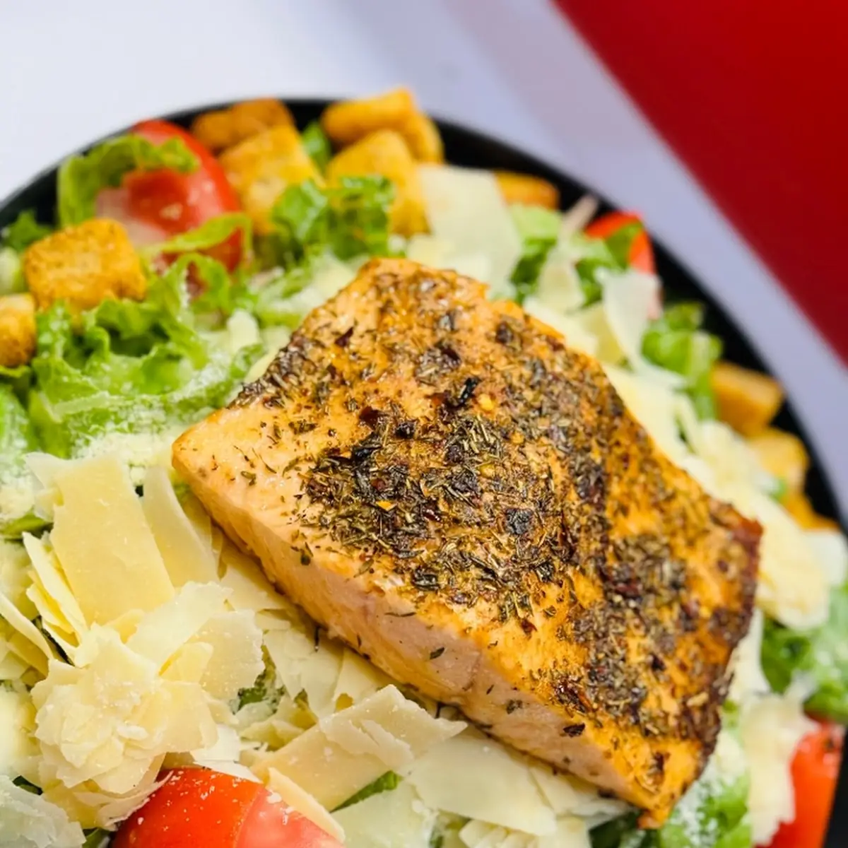 Grilled Salmon Ceasar Salad