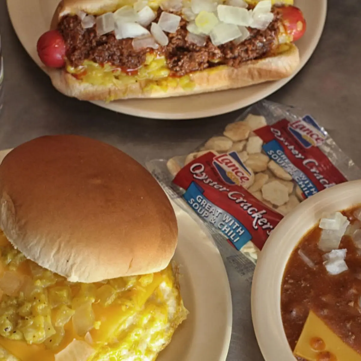 Breakfast Plates World Famous Chili