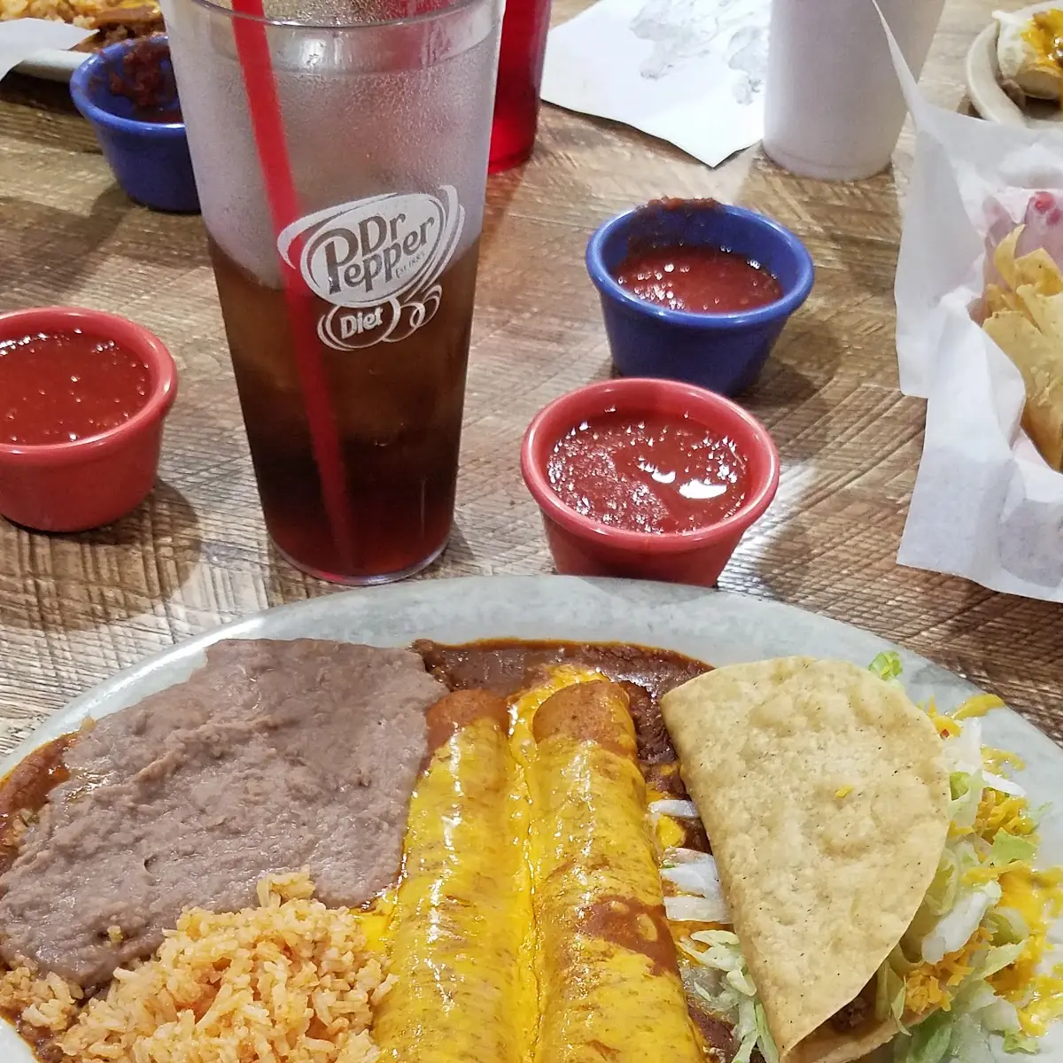 2 Combo Enchiladas and Taco Plate