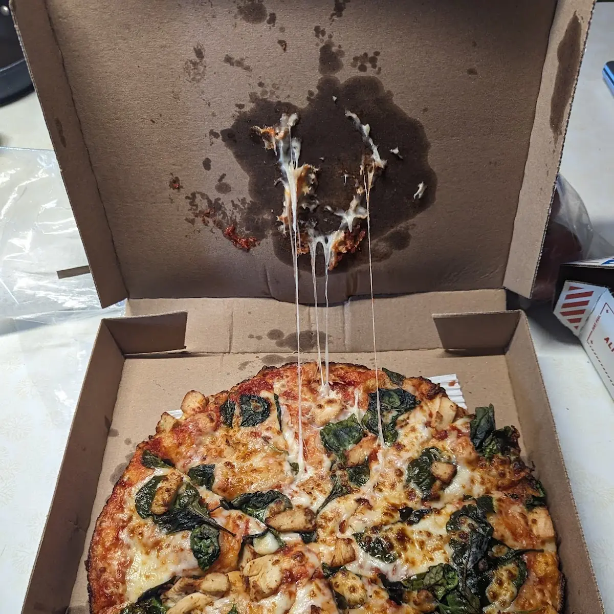 Supposed to Be Mushroom Chicken and Spinach