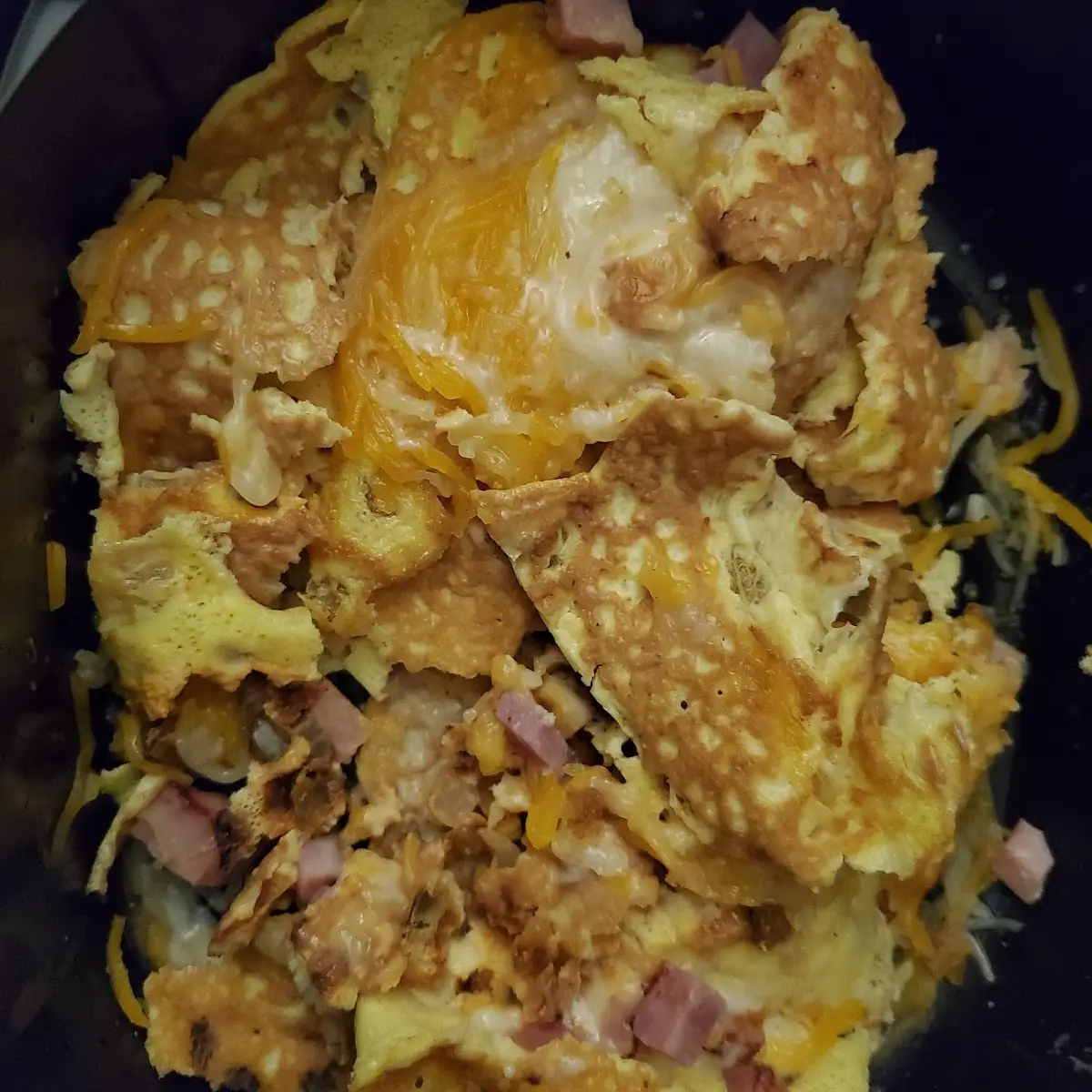 Ham and Cheese Omelette Add Onion and Bell Pepper