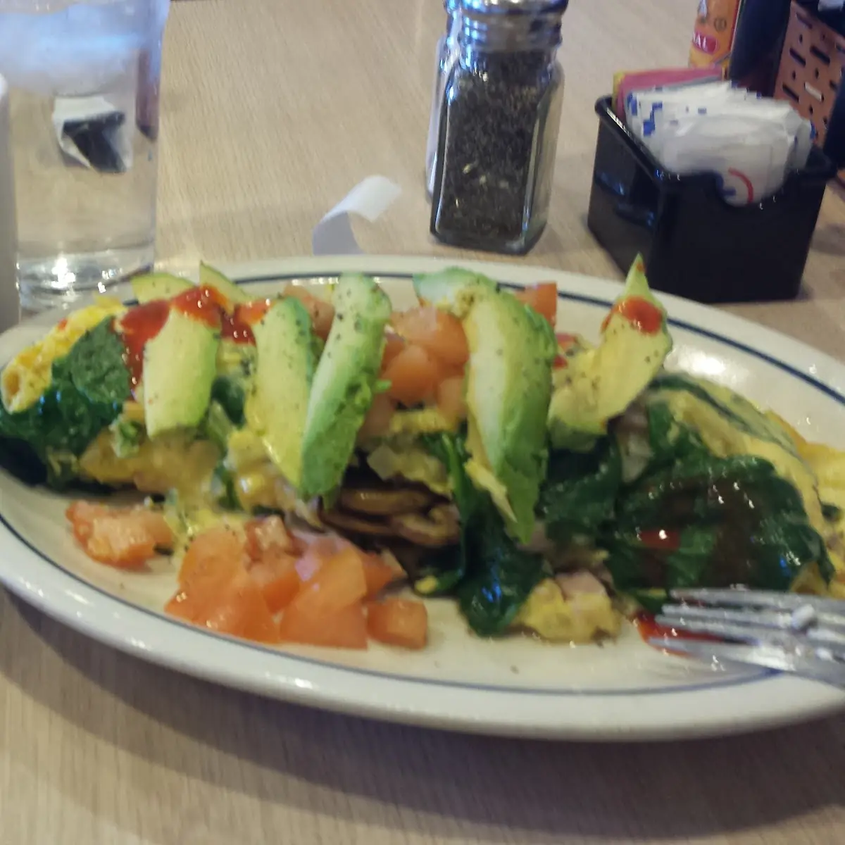 Spinach Mushroom Omlete