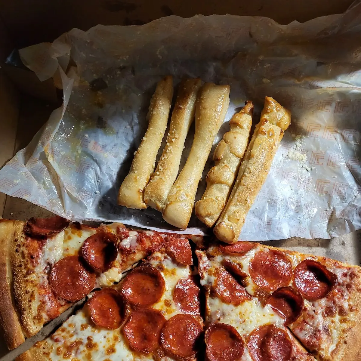 Crazy Bread Pepperoni Pizza